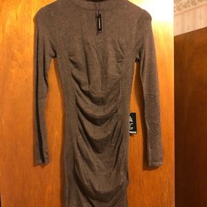 Mock neck sweater dress